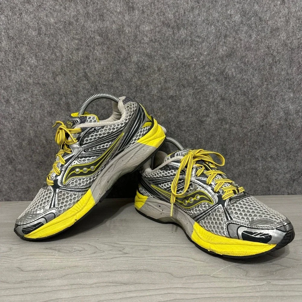 Saucony ProGrid Guide 5 Womens Running Shoes Silver‎ Yellow 10140-5 Size 8.5
